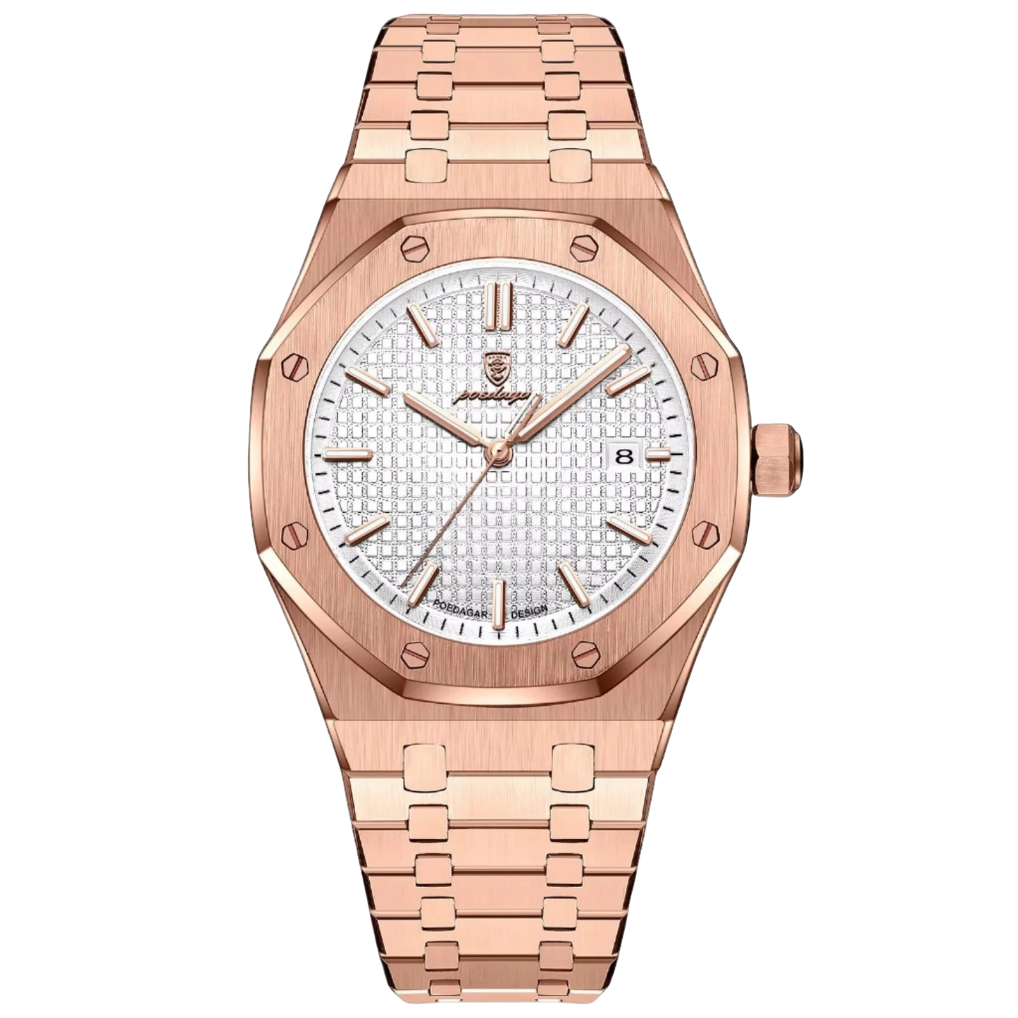 King 41mm - Rose Gold White