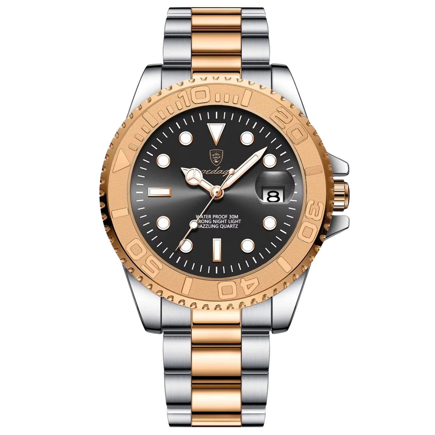 Regalia 43mm - Rose Gold Black